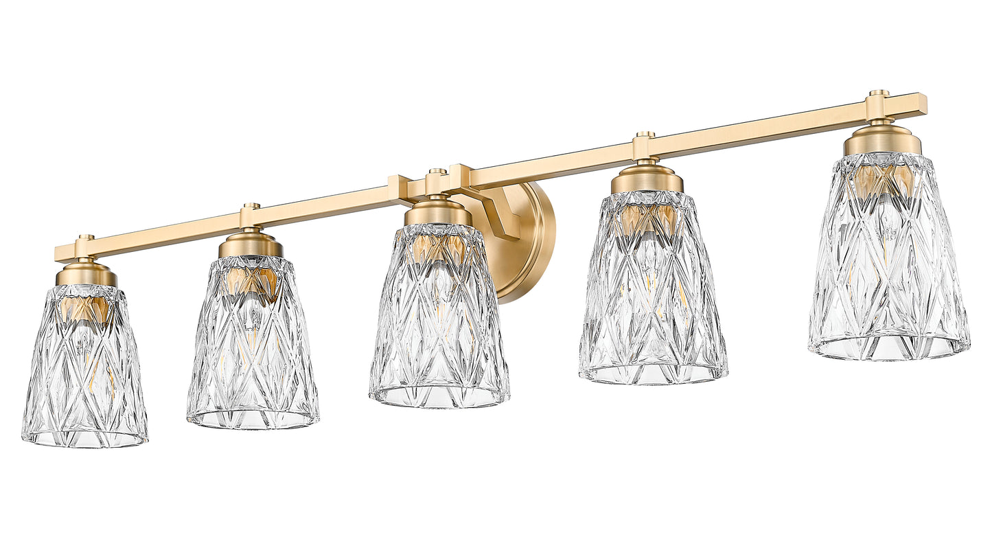1960-5V-MGLD - Andree 5 Light 40" Vanity - Modern Gold