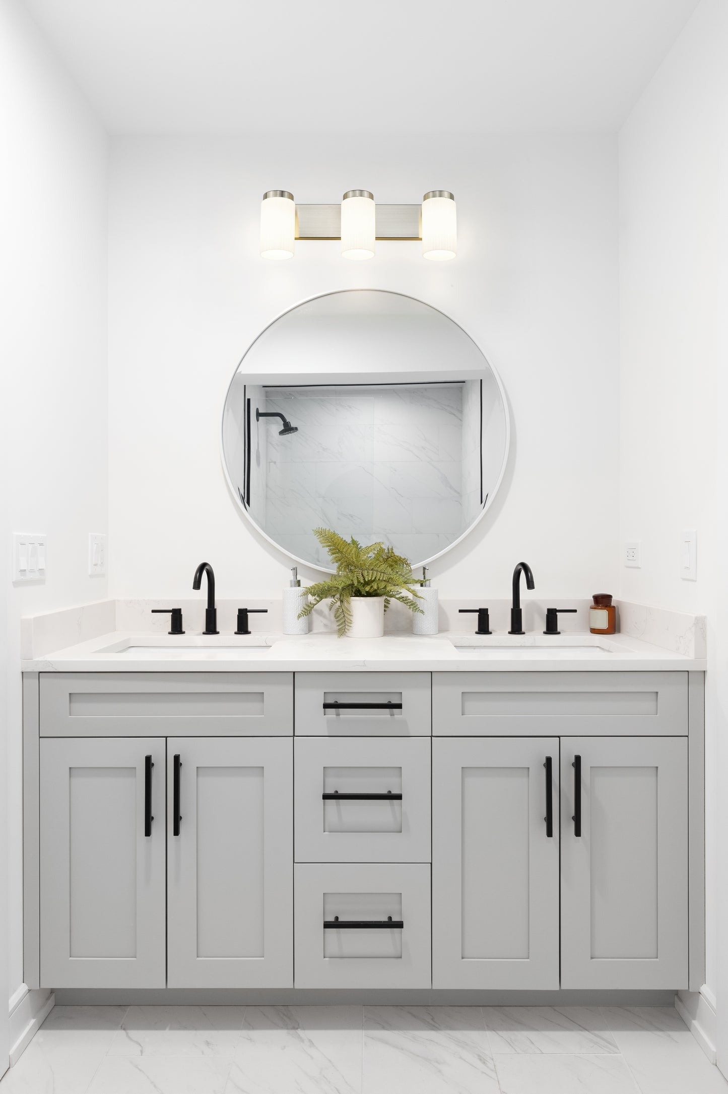 746-3V-BN - Burk 3 Light 22" Vanity - Brushed Nickel