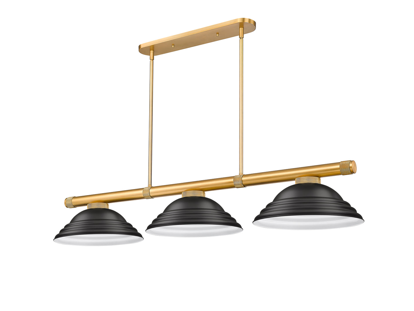 3050-3RB-SMB - Vanguard 3 Light 59" Billiard - Rubbed Brass