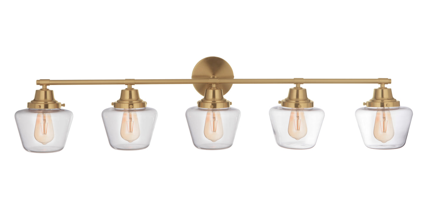 19548SB5 - Essex 5 Light 48" Wide Vanity Light - Satin Brass
