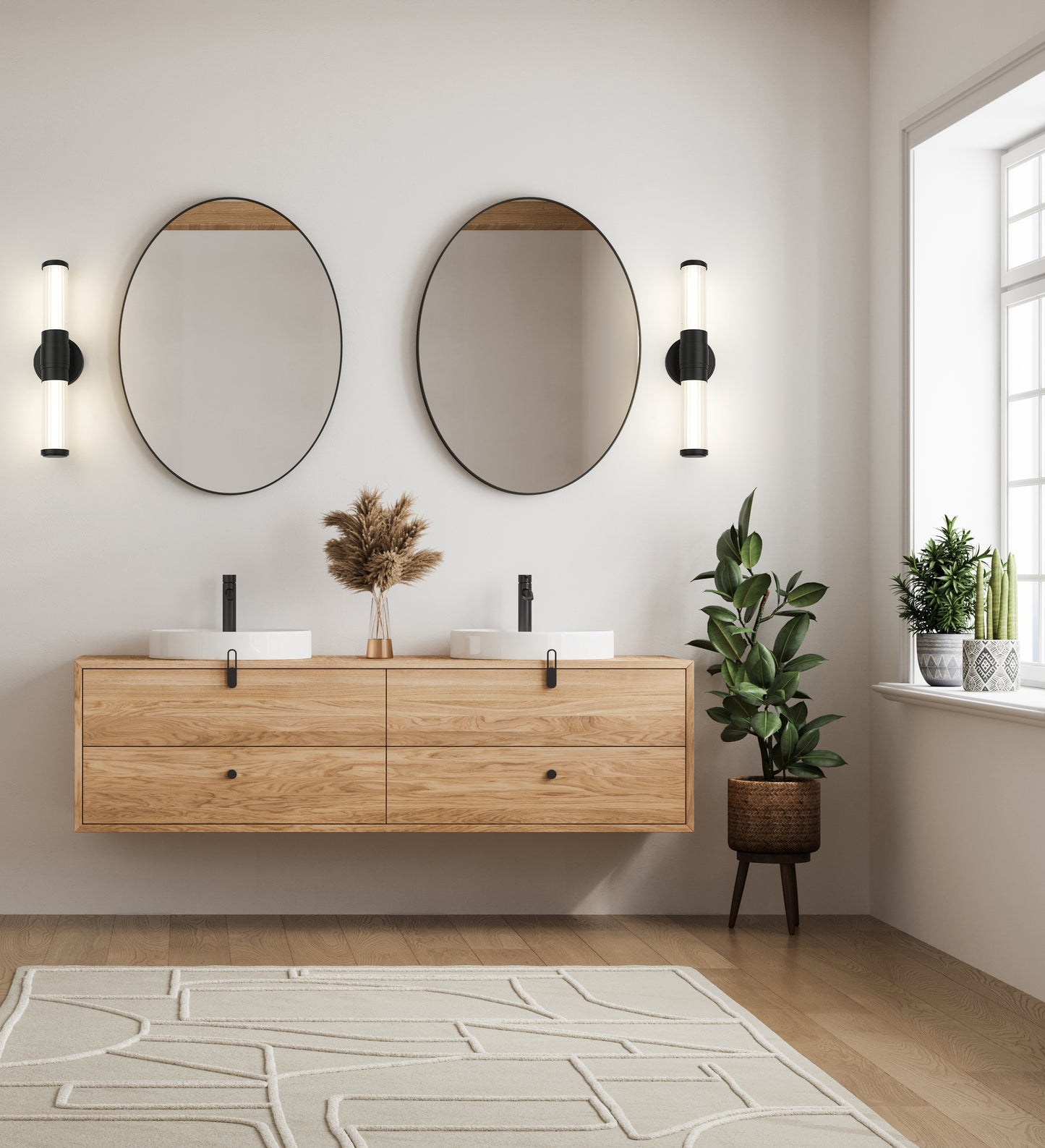 1020-18W-MB-LED - Warwick 1 Light 18" Vanity - Matte Black