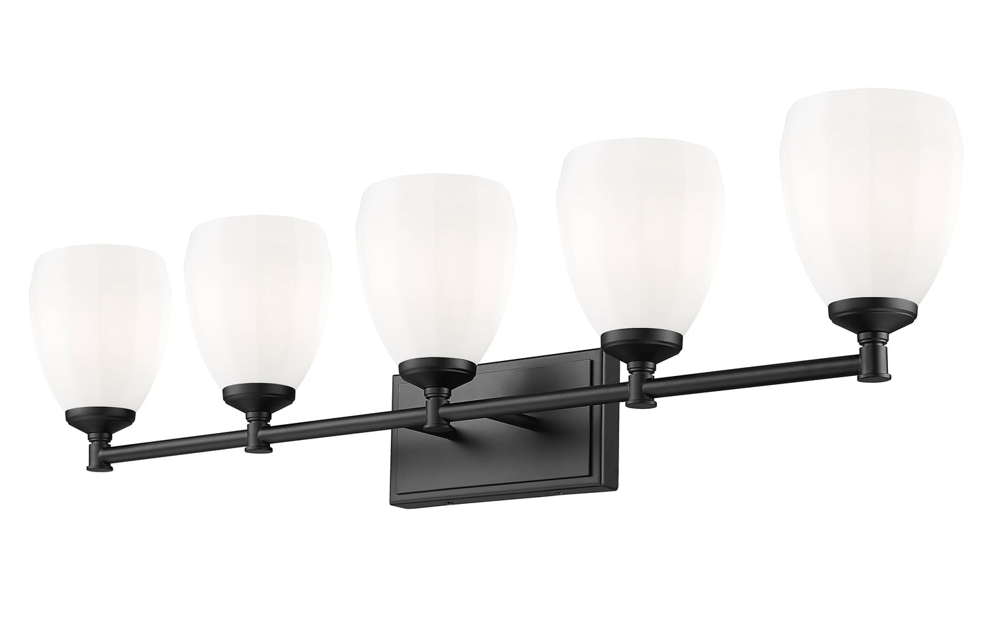 7004-5V-MB - Oren 5 Light 38" Vanity - Matte Black