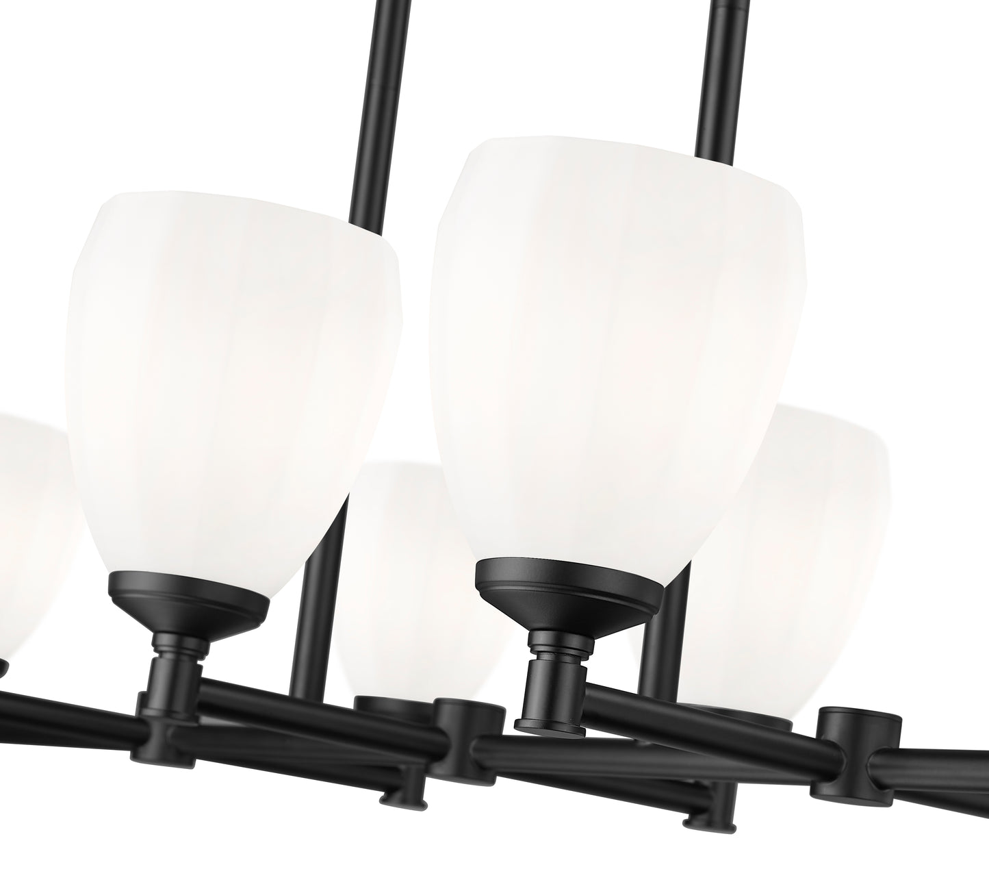7004-8L-MB - Oren 8 Light Linear 42" Chandelier - Matte Black