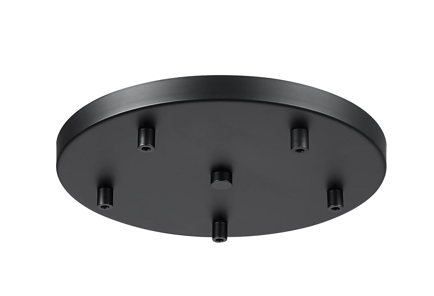 CP1205R-MB - Multi Point Canopy 5 Light Ceiling 12" Plate - Matte Black