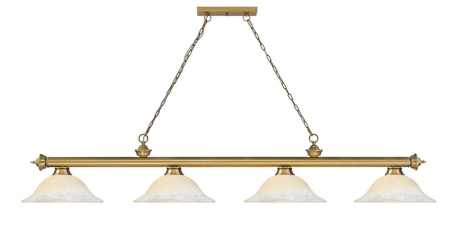 2306-4RB-WM16 - Cordon 4 Light 82" Billiard - Rubbed Brass