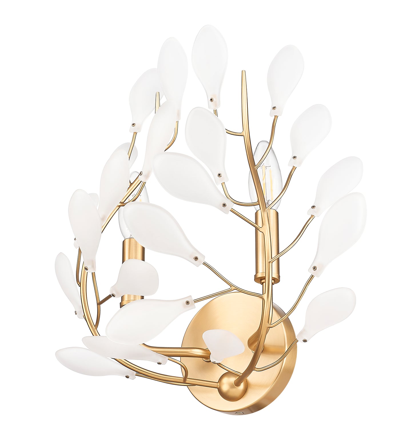 353-2S-MGLD - Claudine 2 Light Wall 14" Sconce - Modern Gold