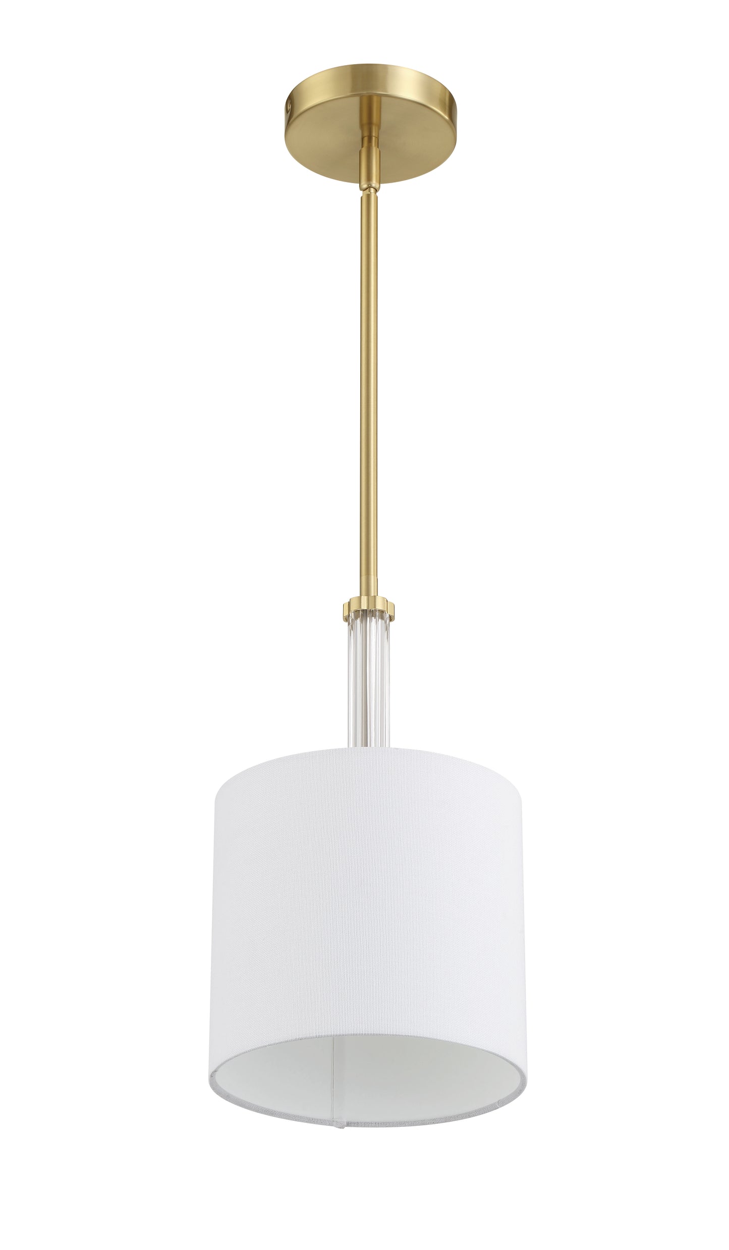 58291-SB - Fortuna 1 Light 8" Wide Mini Pendant - Satin Brass
