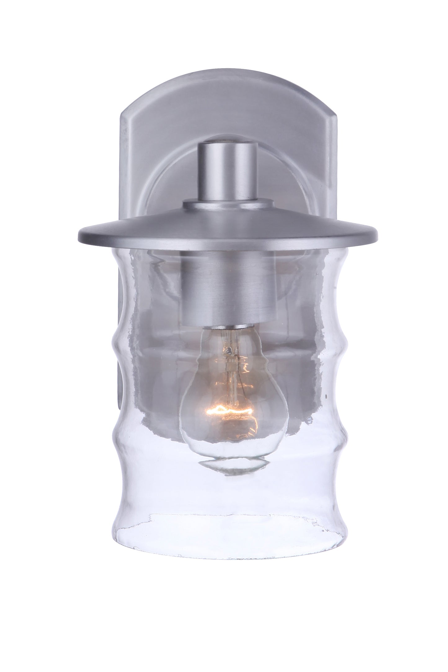 ZA3614-SA - Canon 1 Light 10" High Outdoor Wall Lantern - Satin Aluminum