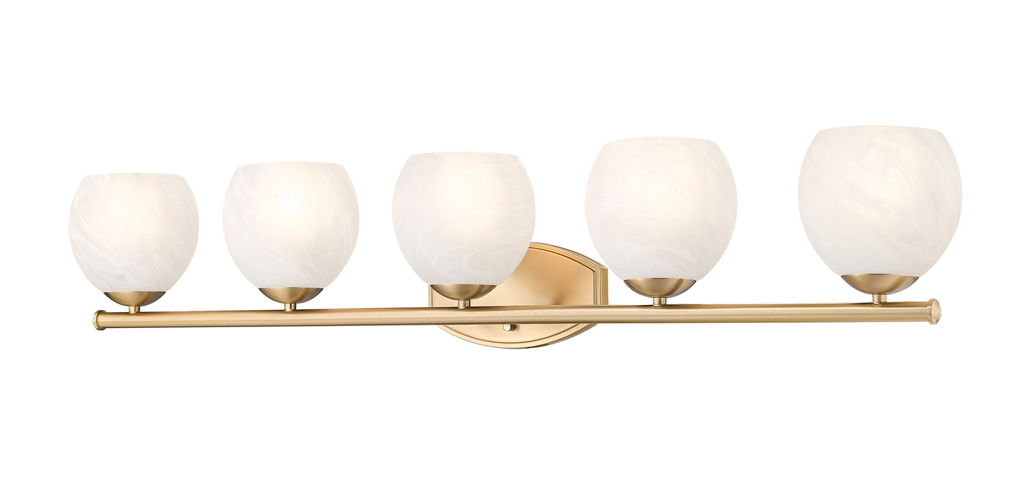 1963-5V-MGLD - Colette 5 Light 42" Vanity - Modern Gold