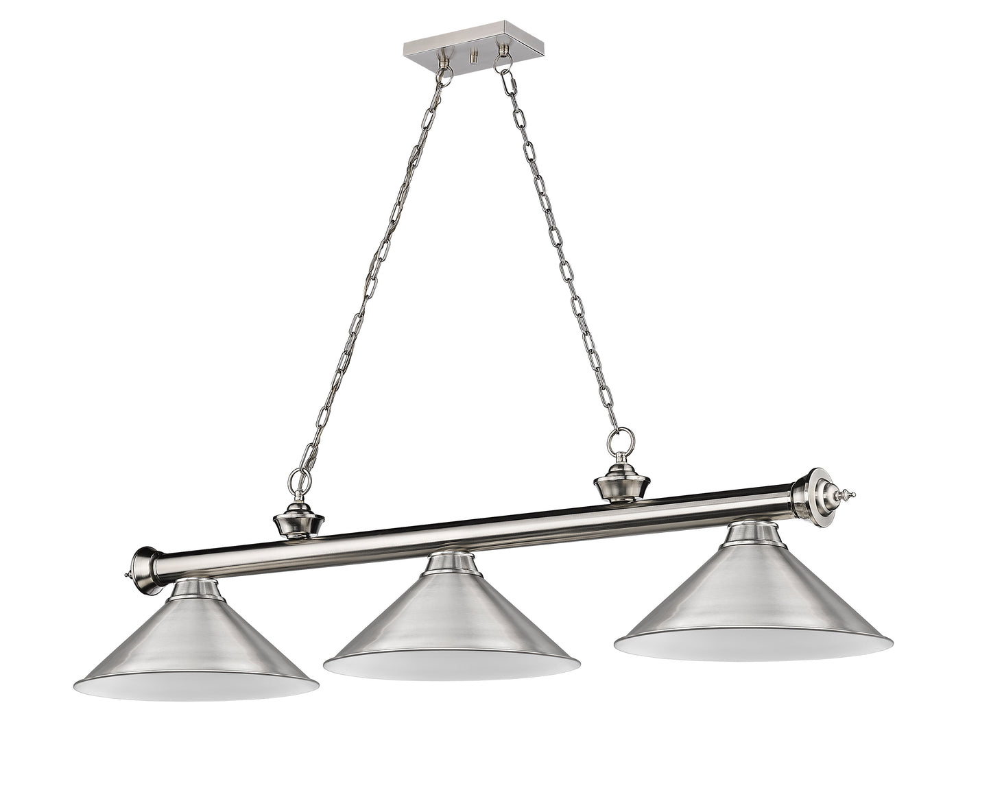 2306-3BN-BN15 - Cordon 3 Light 57" Billiard - Brushed Nickel