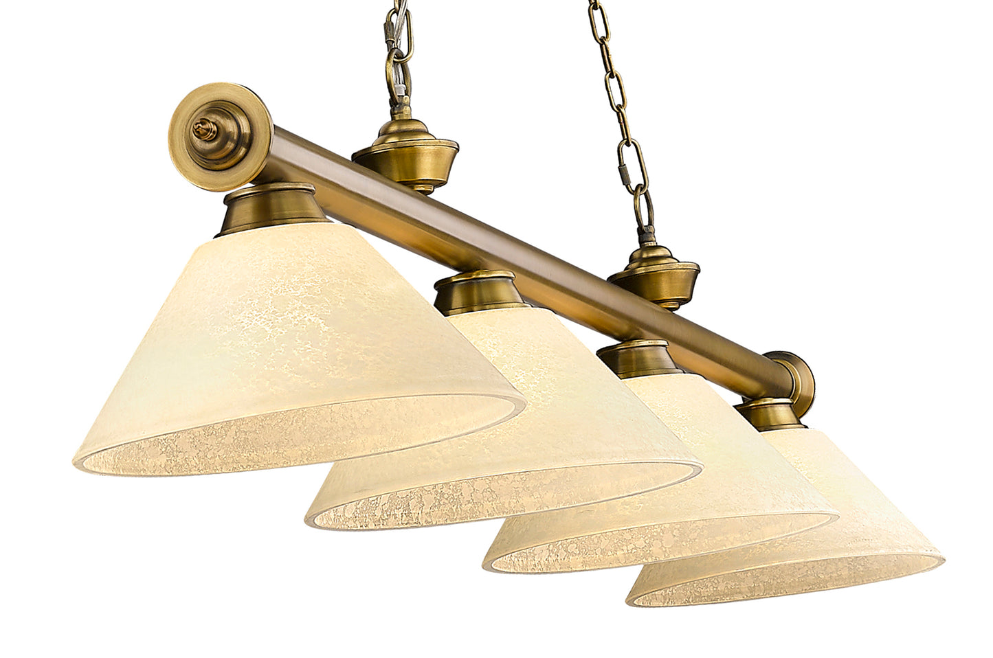 2306-4RB-AGM14 - Cordon 4 Light 81" Billiard - Rubbed Brass