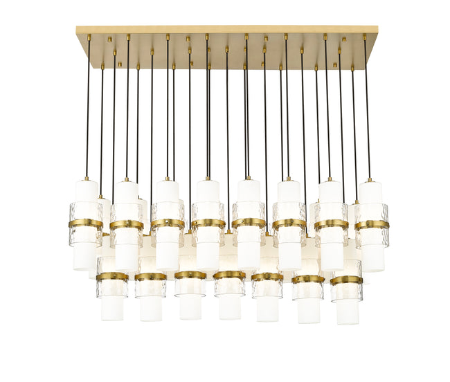 1946P-23L-MGLD - Cayden 23 Light Linear 54" Chandelier - Modern Gold