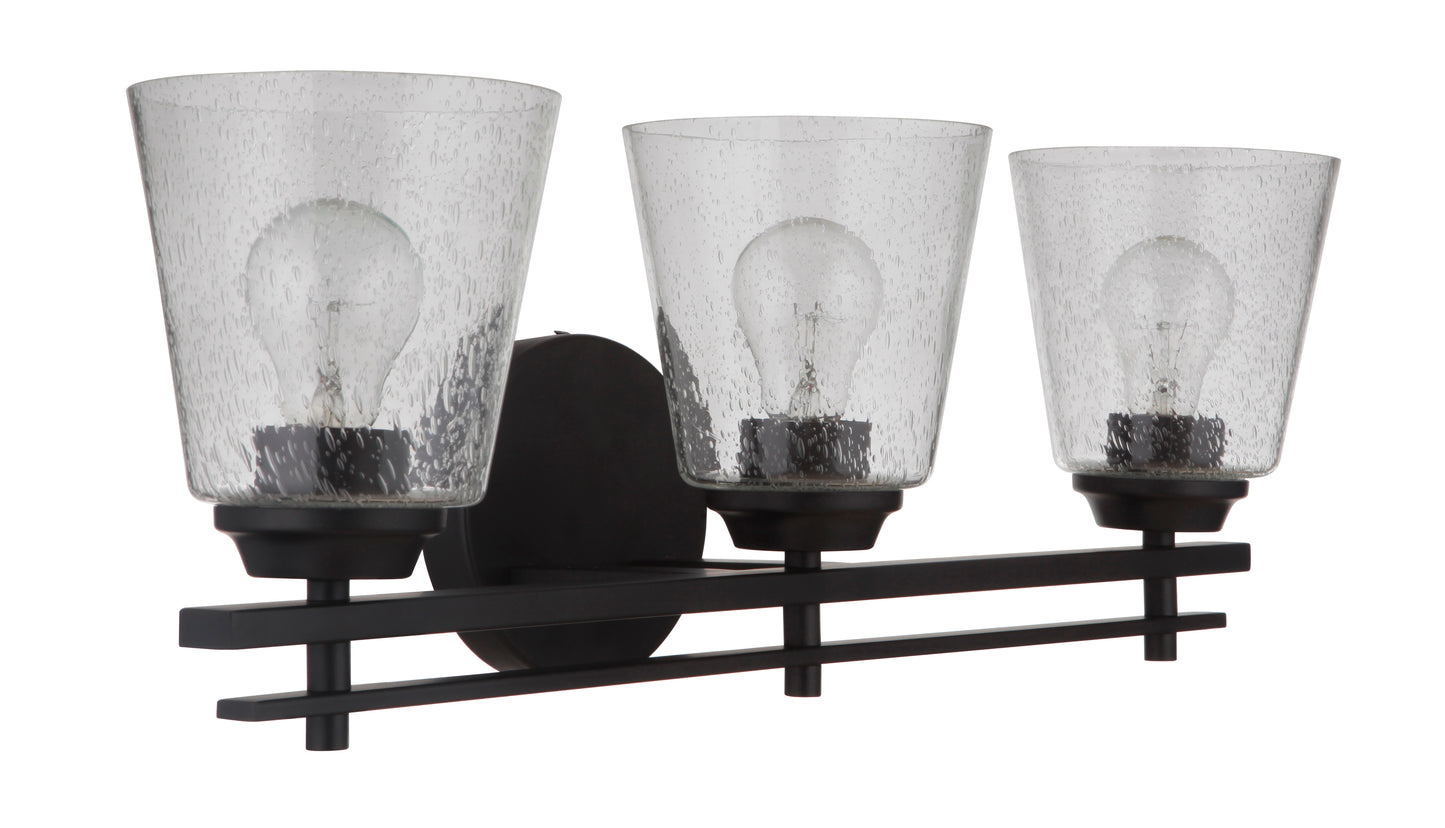 19624FB3 - Drake 3 Light 24" Wide Vanity Light - Flat Black