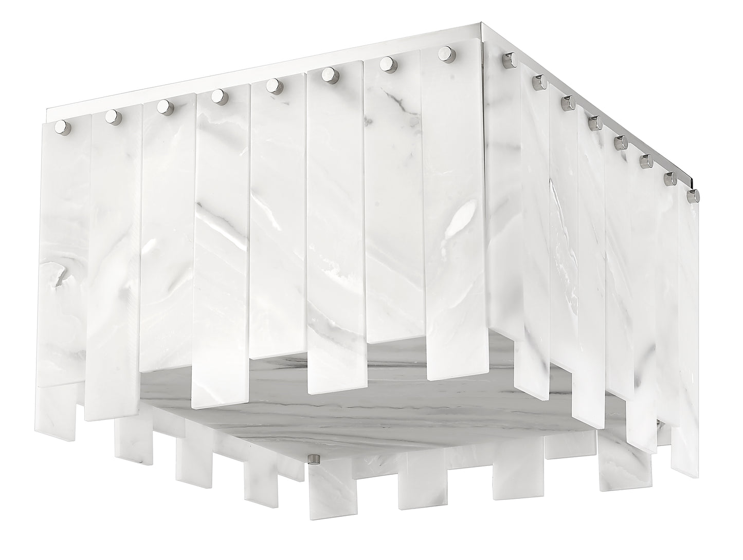 345F17-PN - Viviana 6 Light Flush 18" Mount - Polished Nickel