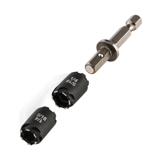 MSHCST - 1/4" and 5/16" C-RHEX Sawtooth Reversible Magnetic Hex Driver - 2" Length