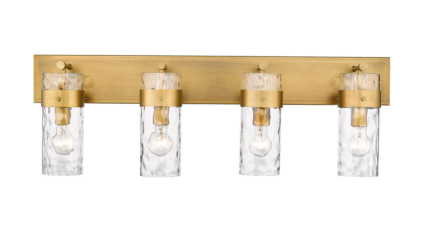 3035-4V-RB - Fontaine 4 Light 34" Vanity - Rubbed Brass