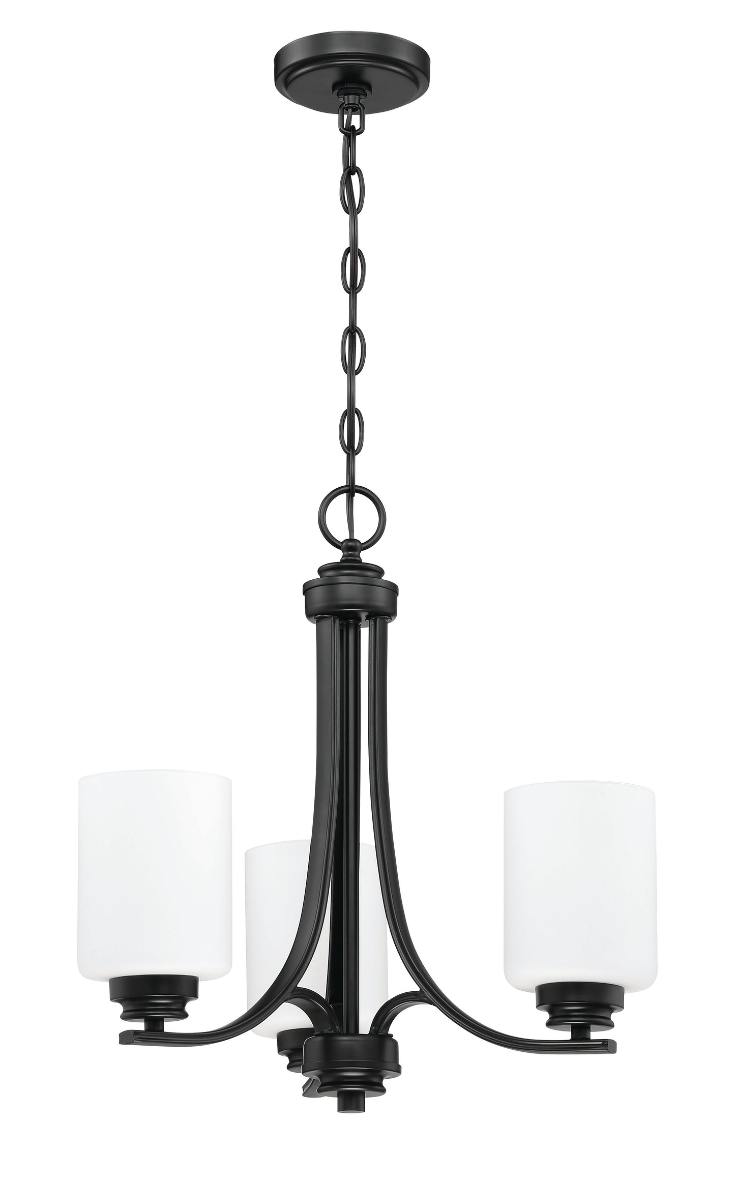 50523-FB-WG - Bolden 3 Light 18" Wide Chandelier - Flat Black