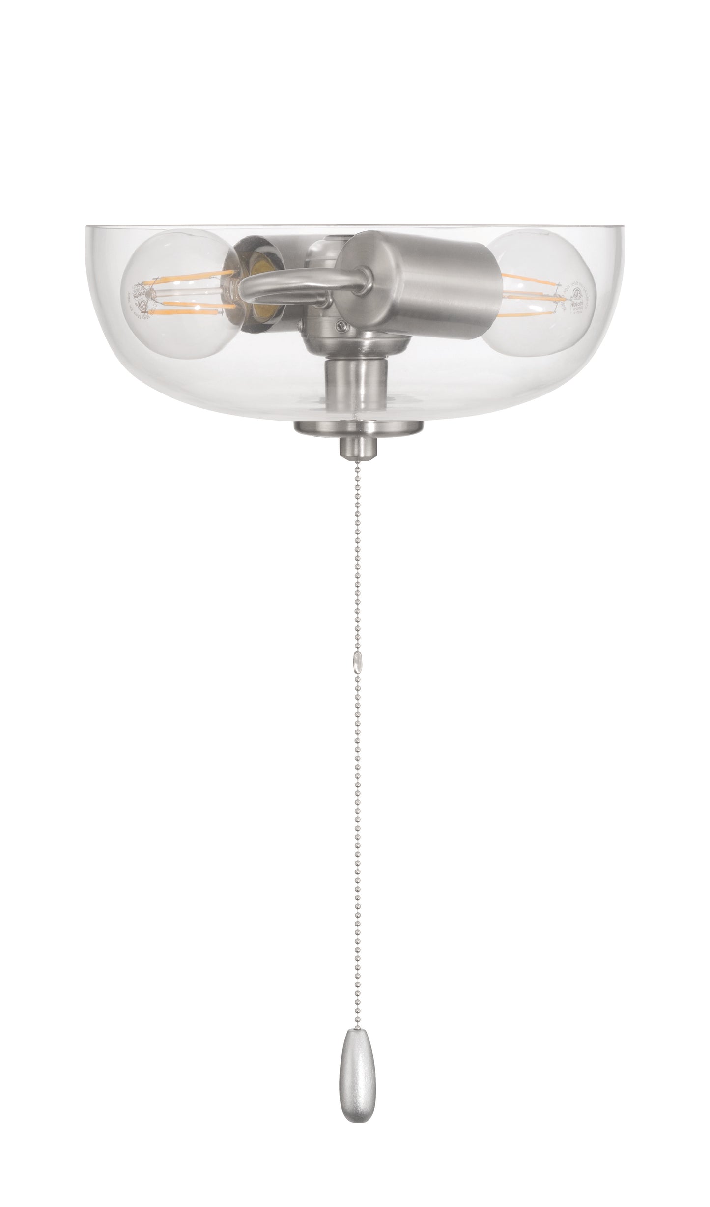 LK2601-2L-BNK - 2 Light Bowl Light Kit in Brushed Polished Nickel (Clear Glass)