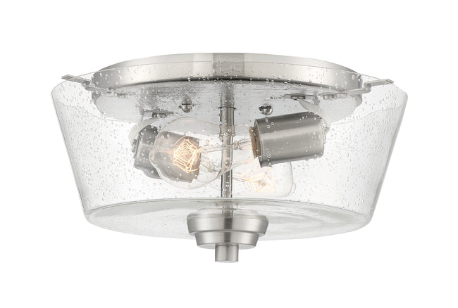 41982-BNK-CS - Grace 2 Light 13" Wide Flush Mount - Brushed Nickel