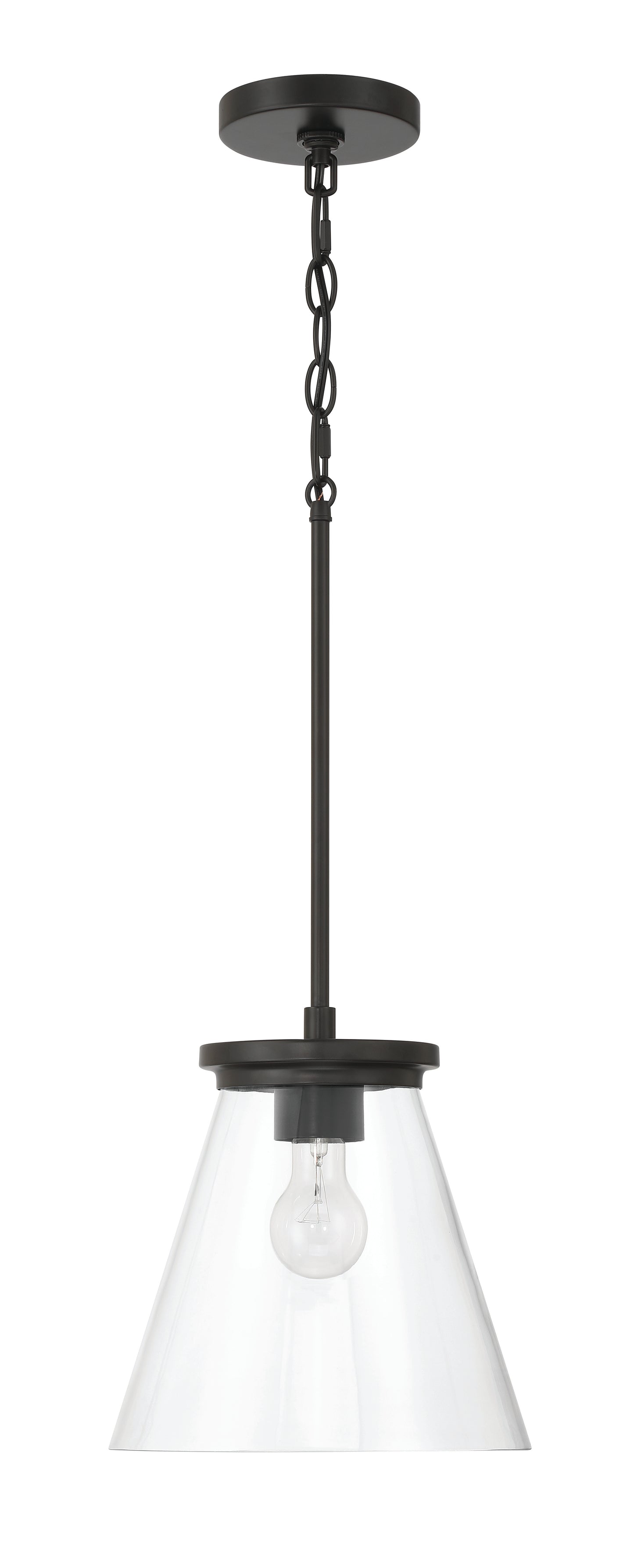 60492-FB - Connell 1 Light 10" Wide Pendant - Flat Black