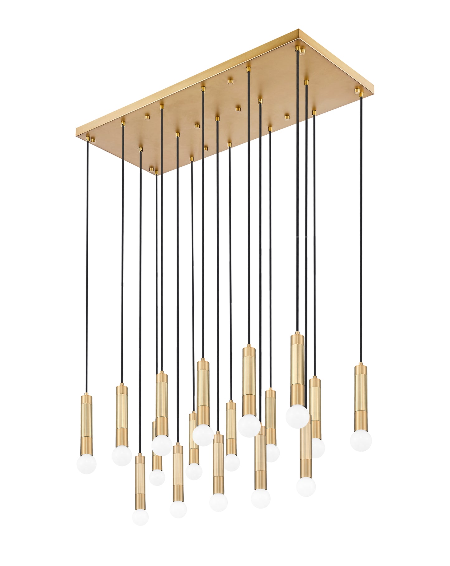 1956P-17L-MGLD - Stari 17 Light Linear 42" Chandelier - Modern Gold