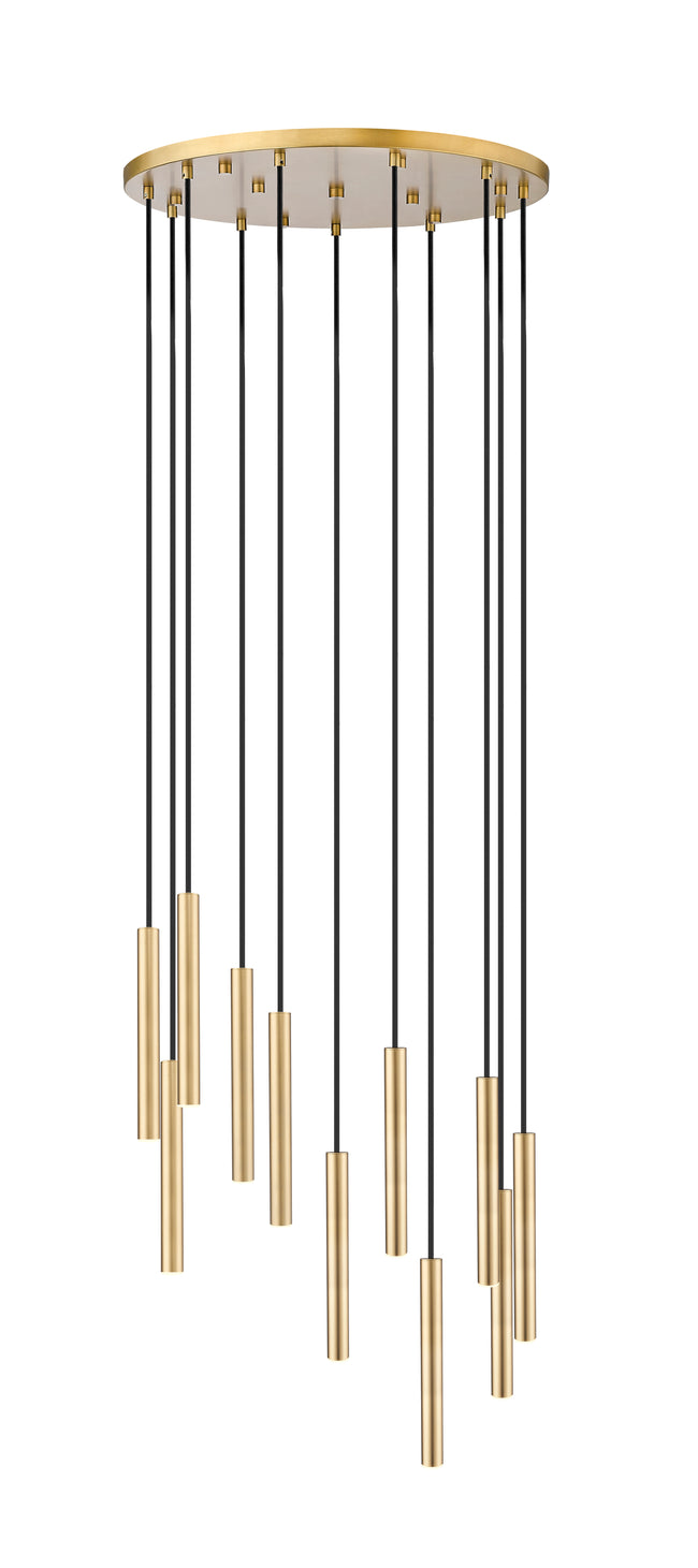 919MP12-11R-MGLD-LED - Forest 11 Light 24" Chandelier - Modern Gold