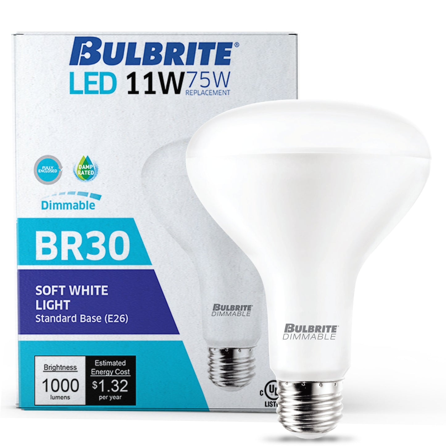 772860 - Dimmable Frost BR40 LED Light Bulb - 15 Watt - 2700K - 4 Pack