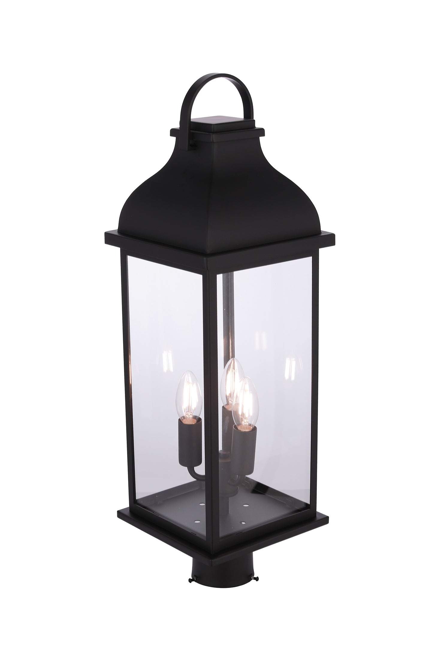 ZA7225-MN - Bent Tree 3 Light 26" High Outdoor Post - Midnight
