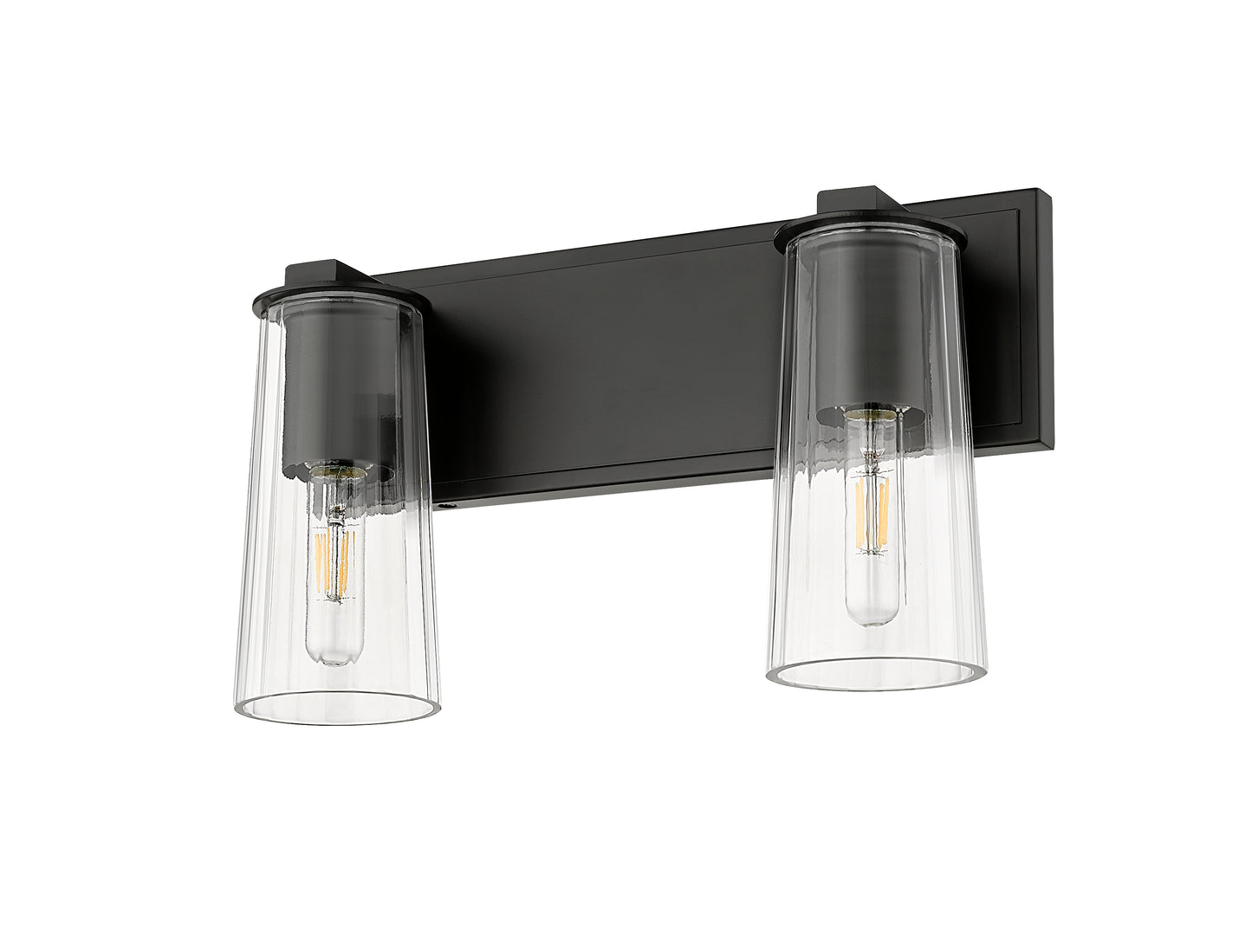 826-2V-MB - Titus 2 Light 16" Vanity - Matte Black