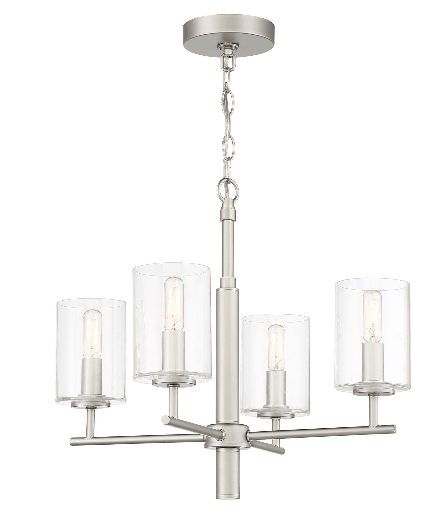 55624-SN - Hailie 4 Light 20" Wide Chandelier - Satin Nickel