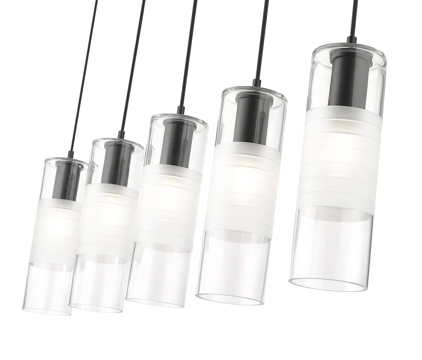 824P-5L-MB - Alton 5 Light Linear 42" Chandelier - Matte Black