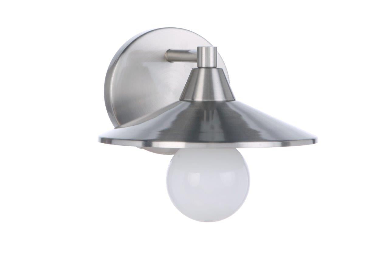 12508BNK1 - Isaac 1 Light 5.12" High Wall Sconce - Brushed Nickel