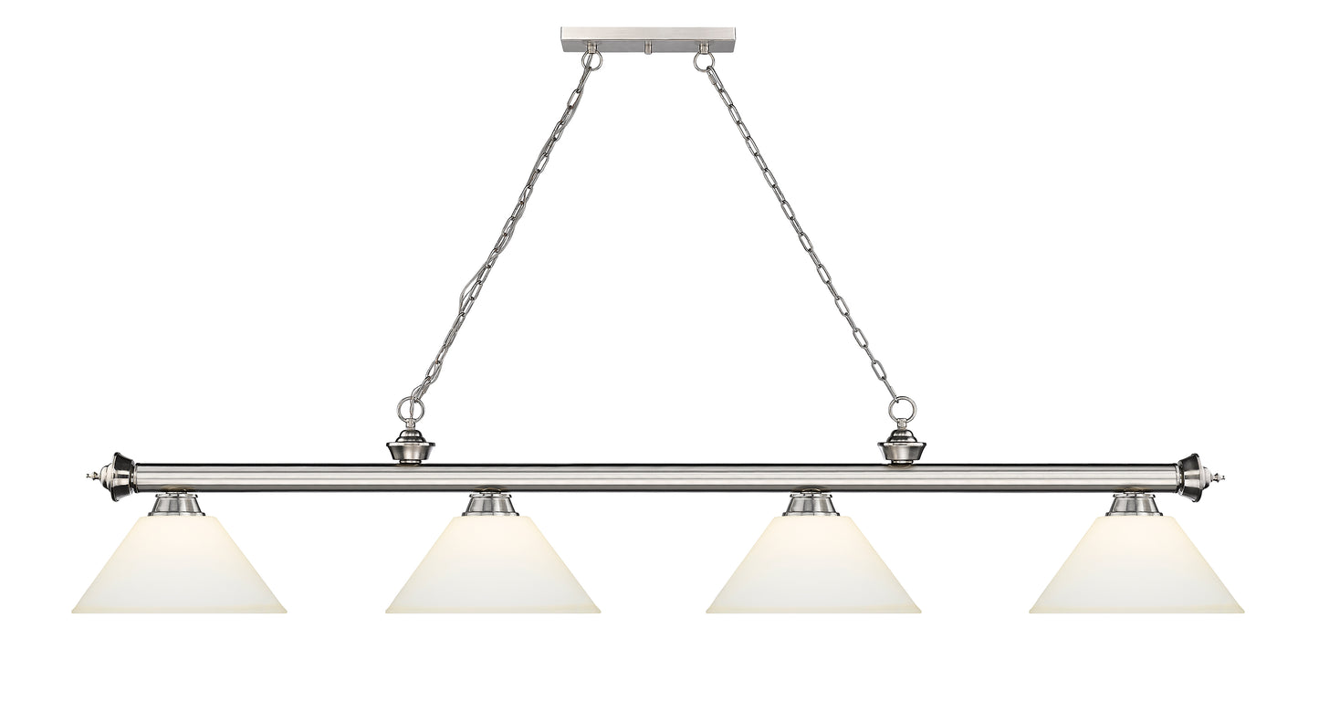 2306-4BN-AMO14 - Cordon 4 Light 81" Billiard - Brushed Nickel