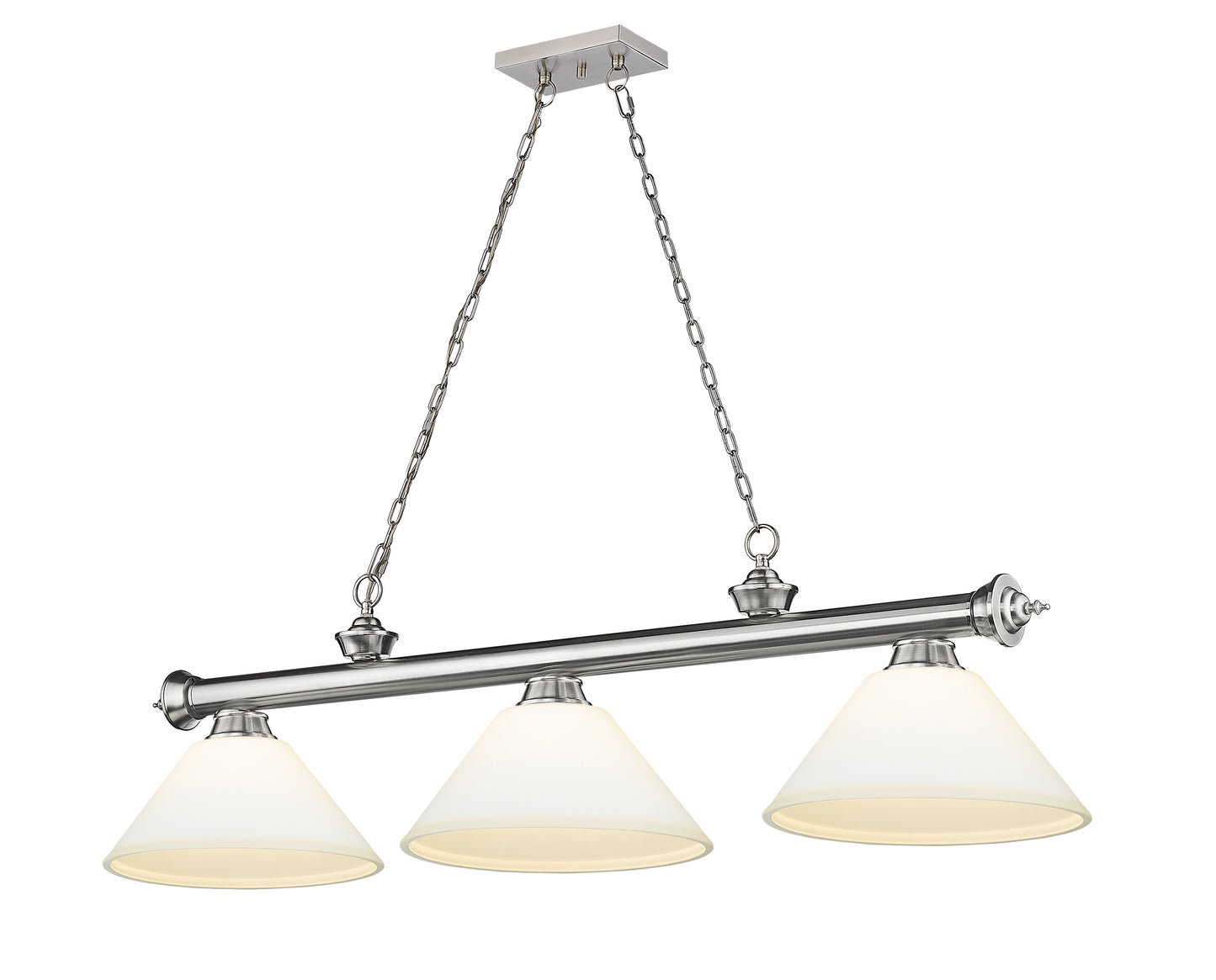 2306-3BN-AMO14 - Cordon 3 Light 57" Billiard - Brushed Nickel