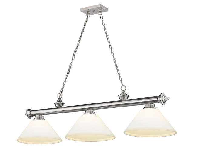 2306-3BN-AMO14 - Cordon 3 Light 57" Billiard - Brushed Nickel
