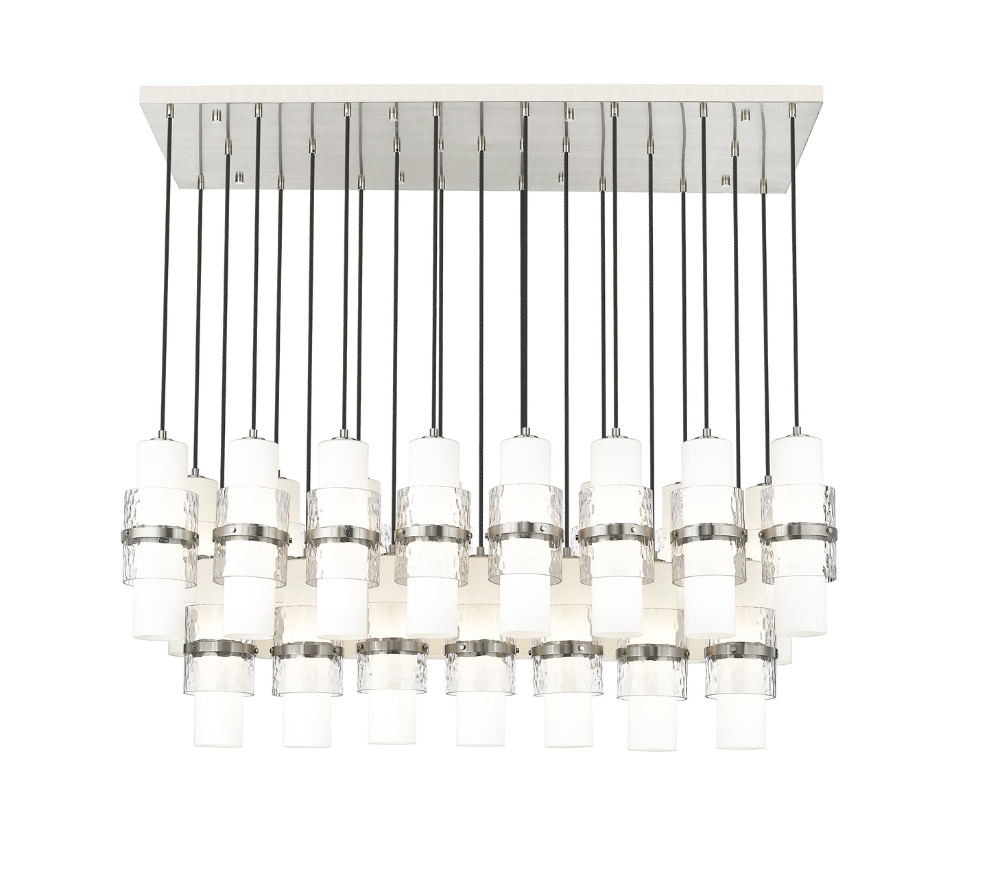 1946P-23L-BN - Cayden 23 Light Linear 54" Chandelier - Brushed Nickel