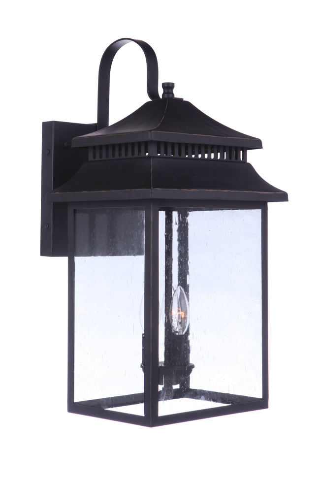 ZA3134-DBG - Crossbend 3 Light 24" High Outdoor Wall Lantern - Dark Bronze Gilded