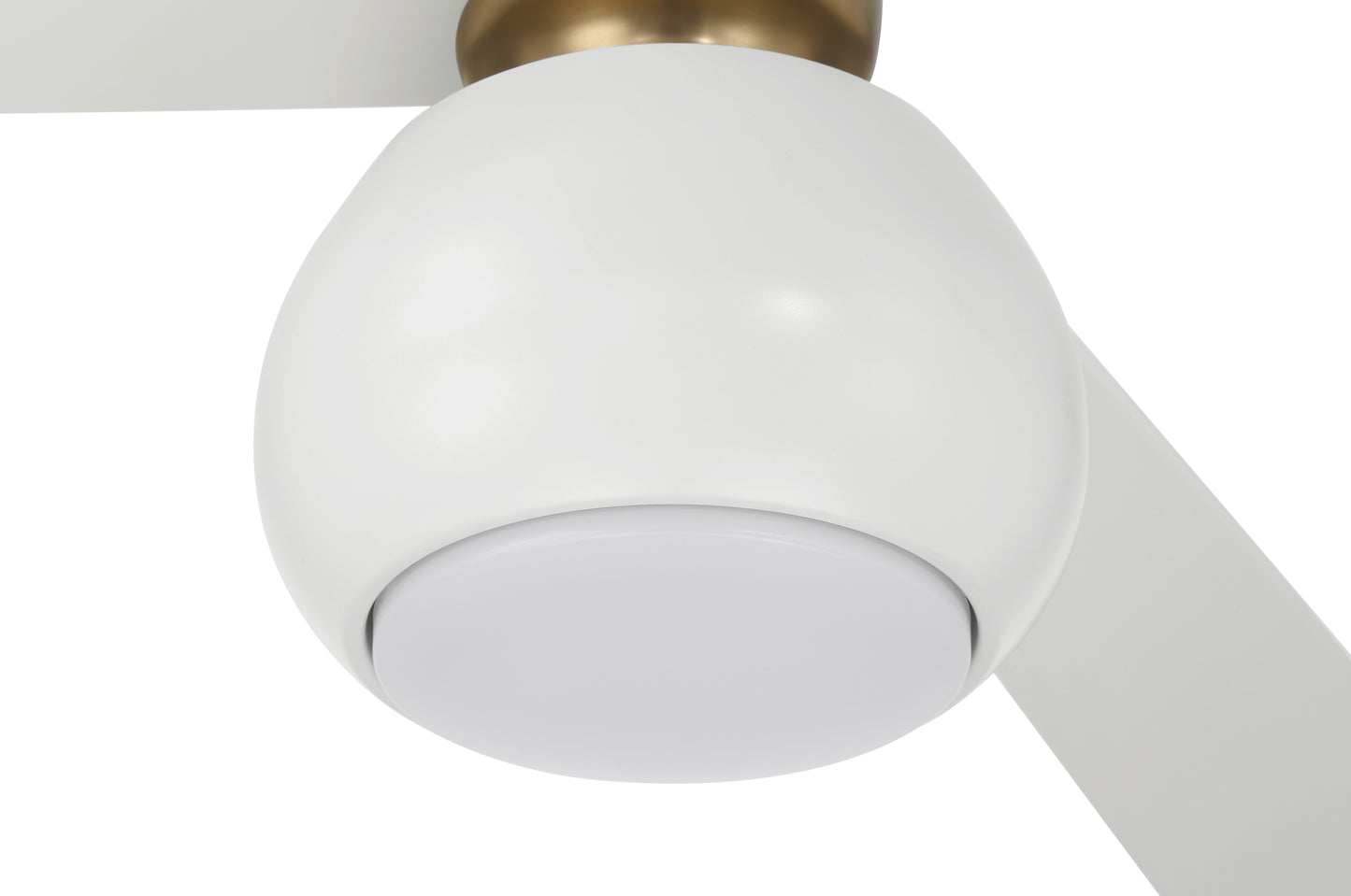 OTT60WSB3 - Otto 60" 3 Blade Ceiling Fan with Light Kit - White / Satin Brass