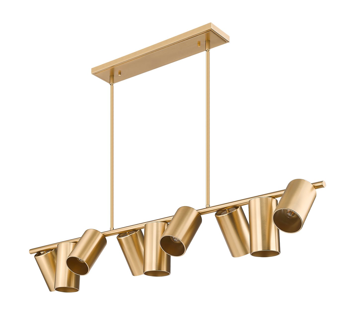 7520-9L-MGLD - Lumina 9 Light Linear 55" Chandelier - Modern Gold