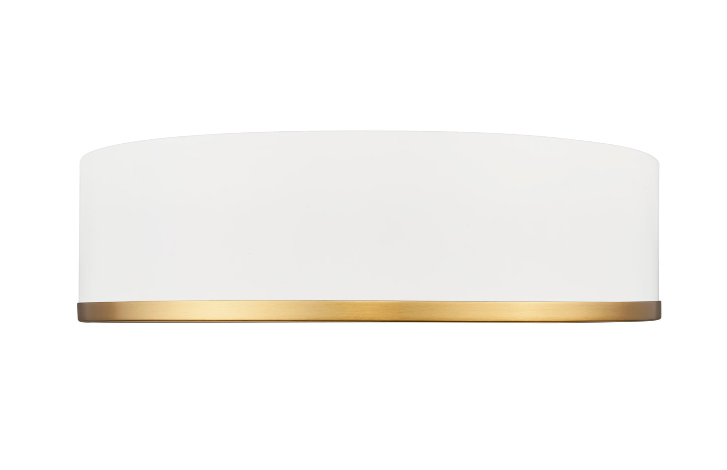 1018F16-MW-MGLD-LED - Bradley 1 Light Flush 16" Mount - Matte White / Modern Gold