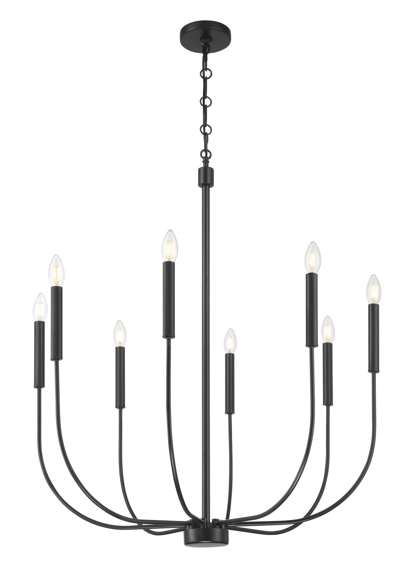 59828-FB - Traci 8 Light 31" Wide Chandelier - Flat Black