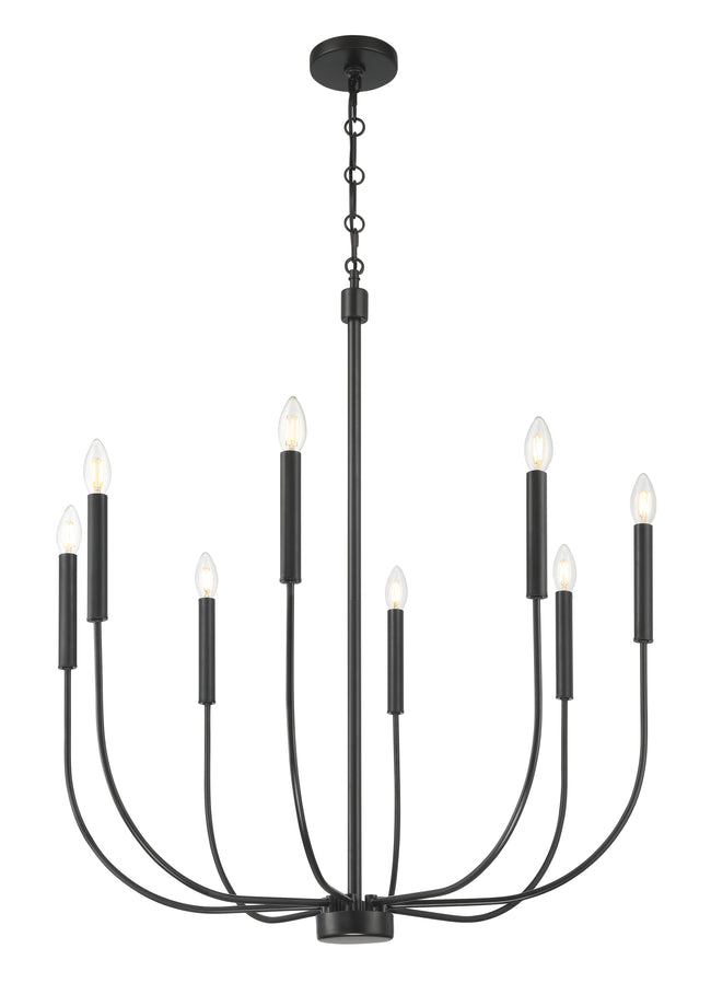 59828-FB - Traci 8 Light 31" Wide Chandelier - Flat Black