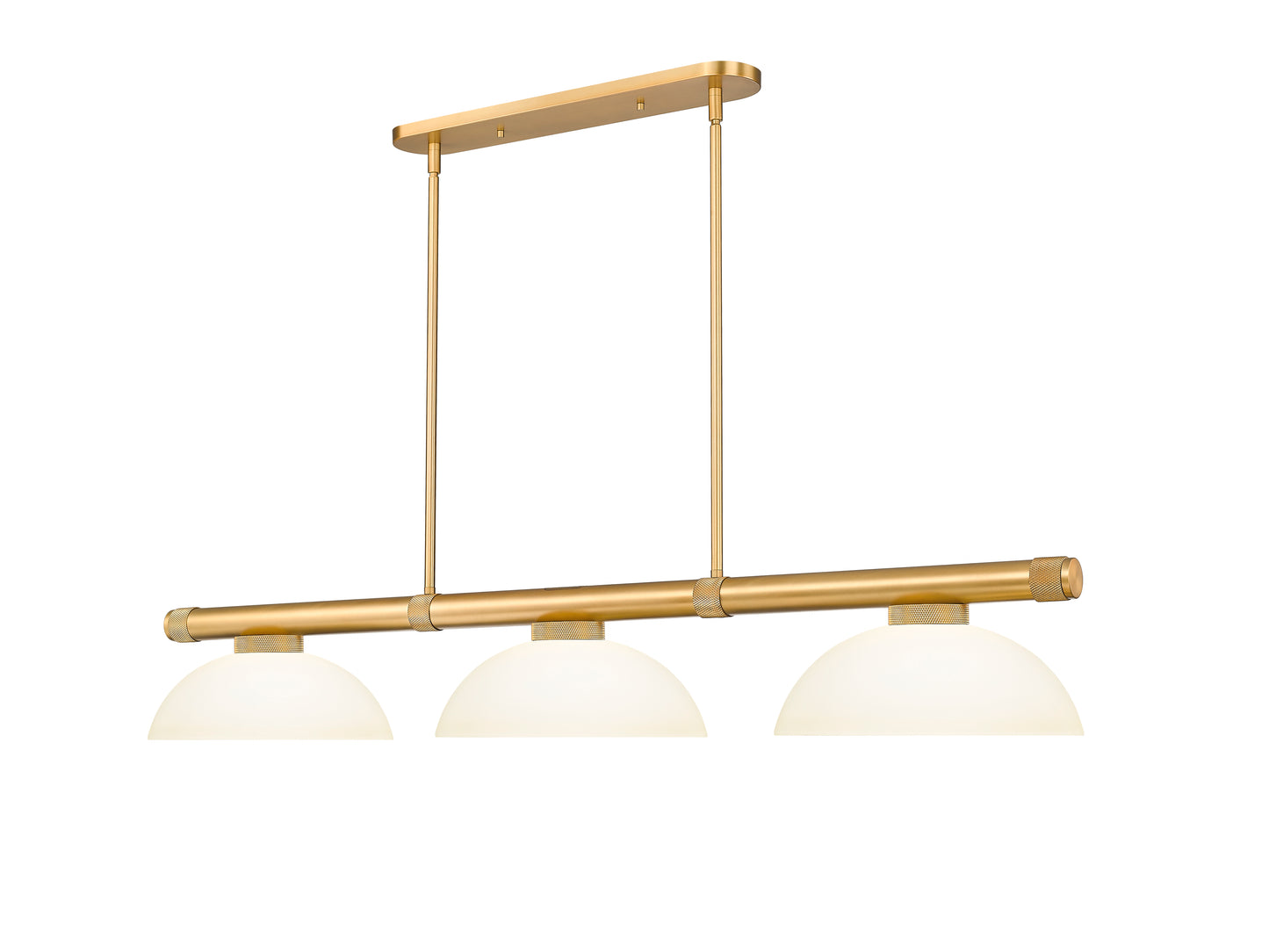 3050-3RB-DMO14 - Vanguard 3 Light 58" Billiard - Rubbed Brass