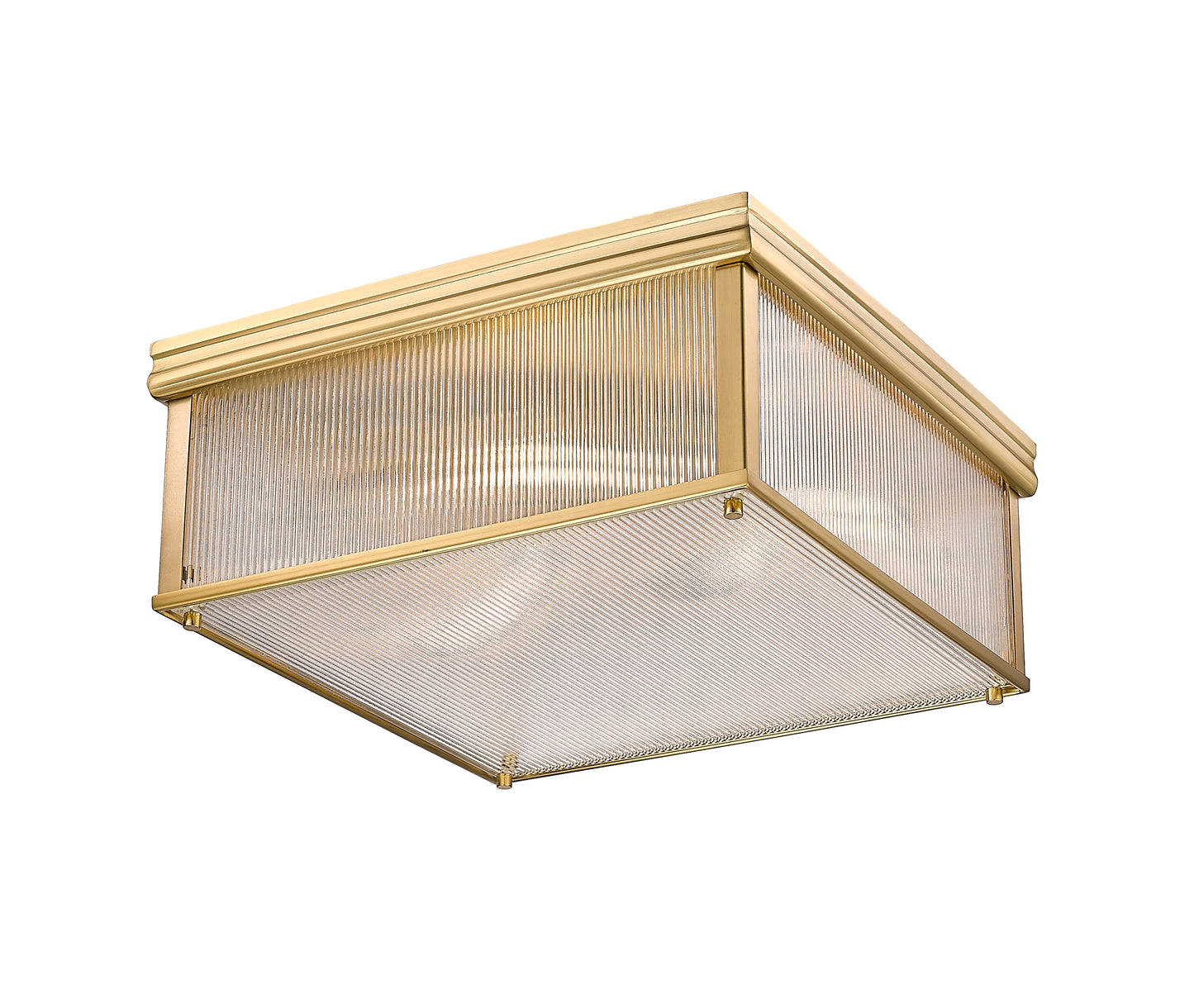 7504FS18-MGLD - Carnaby 4 Light Flush 18" Mount - Modern Gold