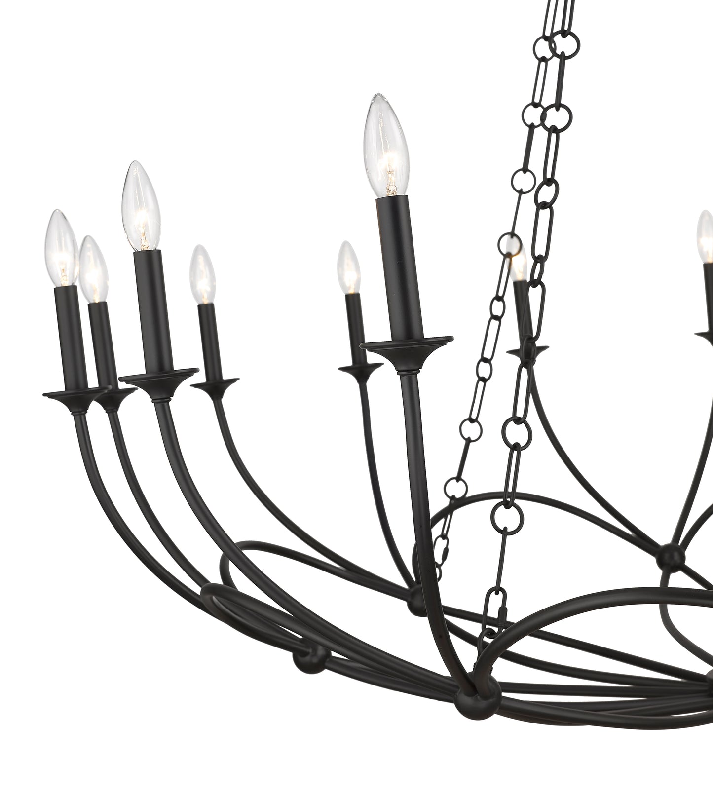 3500-16MB - Arabella 16 Light 55" Chandelier - Matte Black