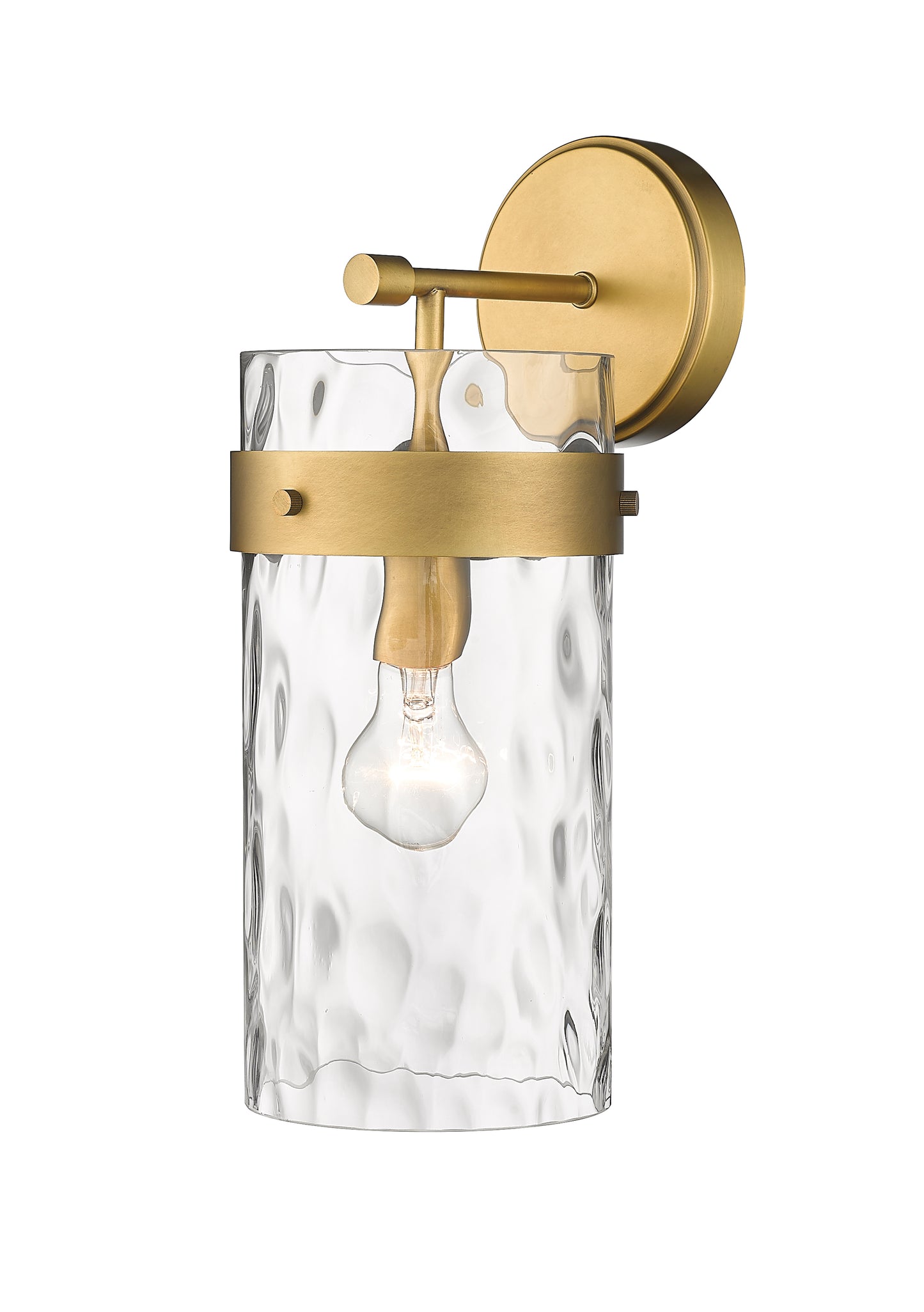 3035-1SL-RB - Fontaine 1 Light Wall 16" Sconce - Rubbed Brass
