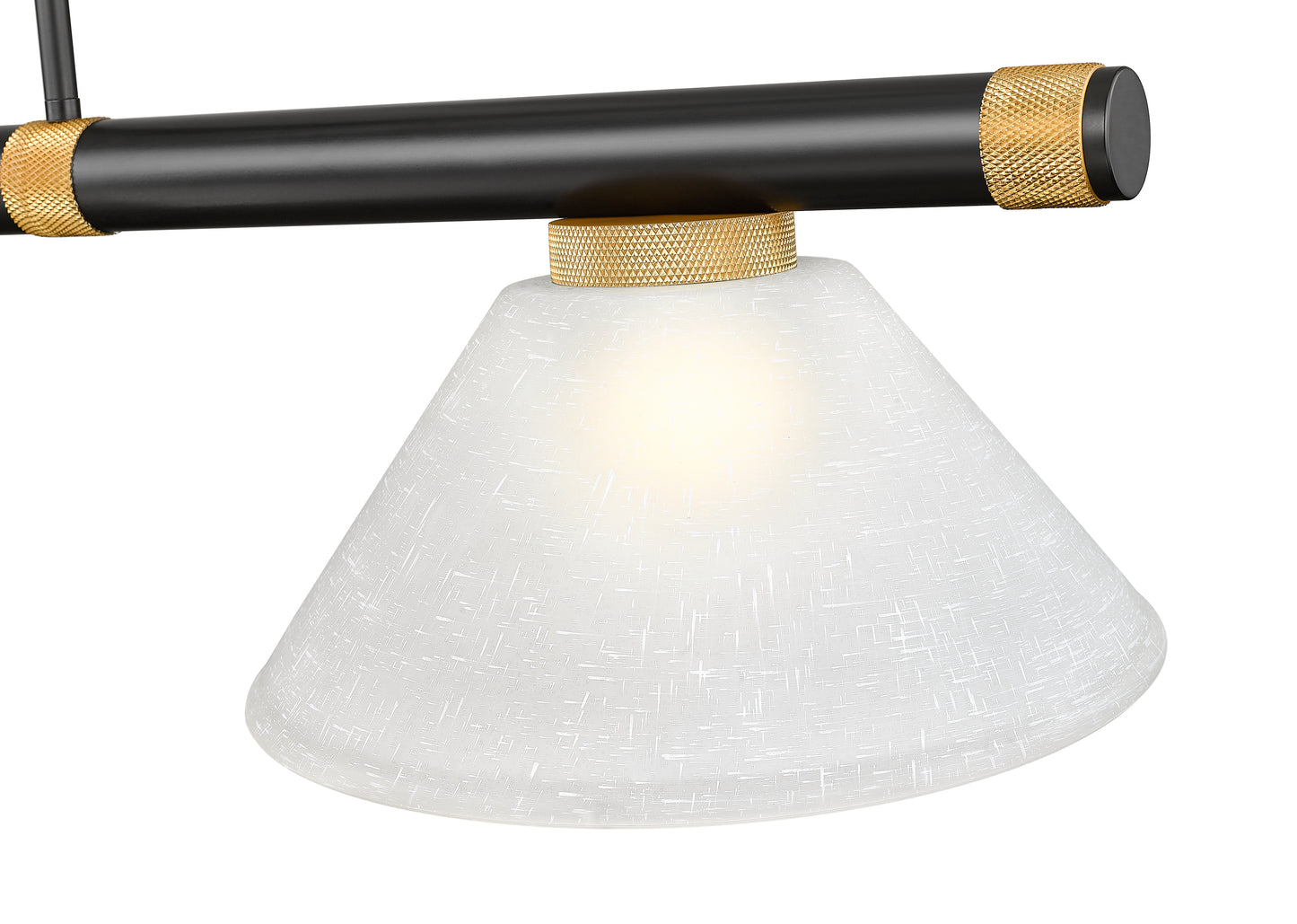 3050-3MB-RB-AWL14 - Vanguard 3 Light 58" Billiard - Matte Black / Rubbed Brass