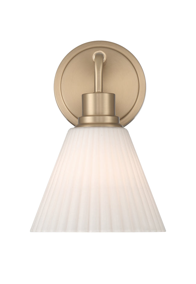 62301-CPZ - Pleated II 1 Light 10.38" High Wall Sconce - Premium Bronze
