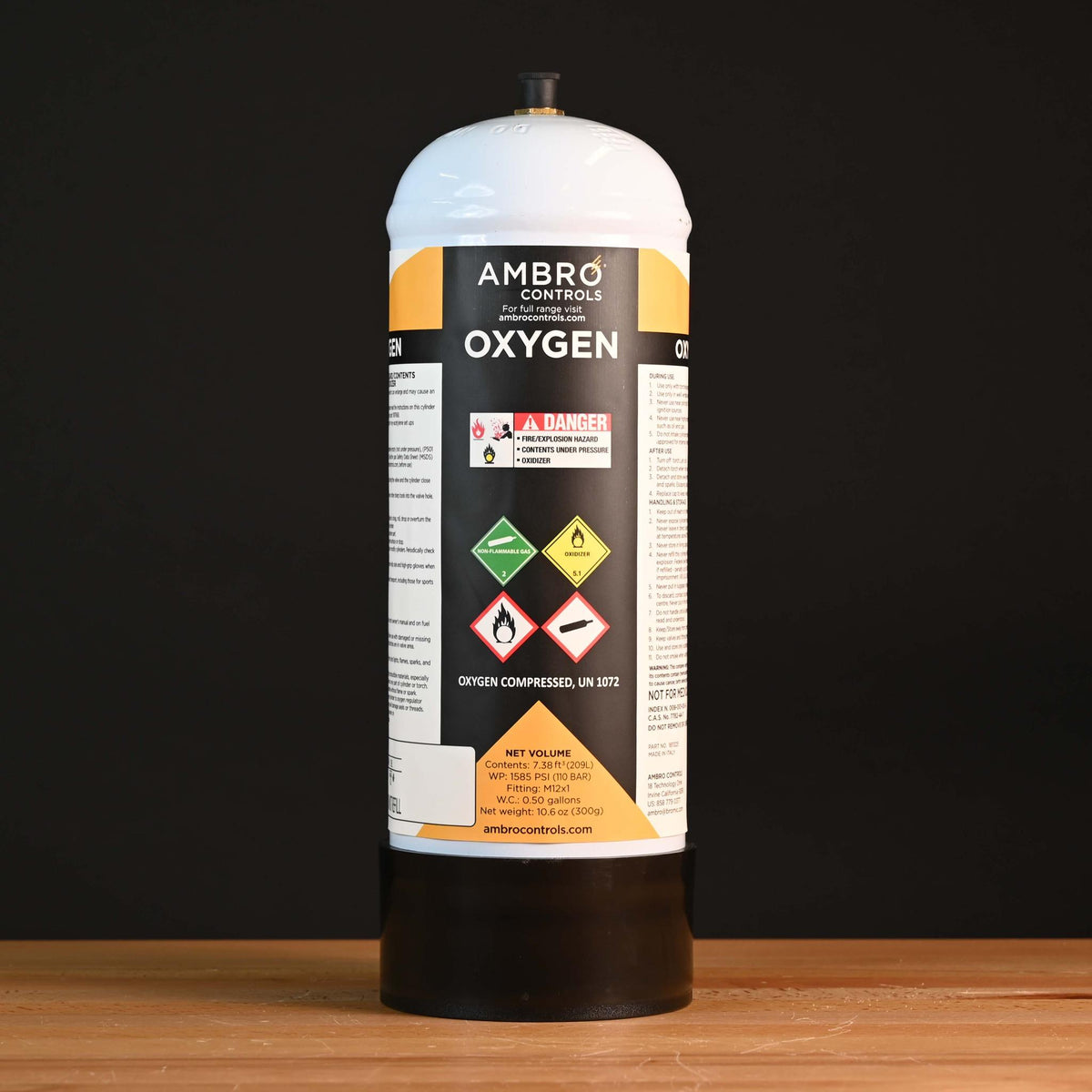1811325 - 1.9L Oxygen Cylinder