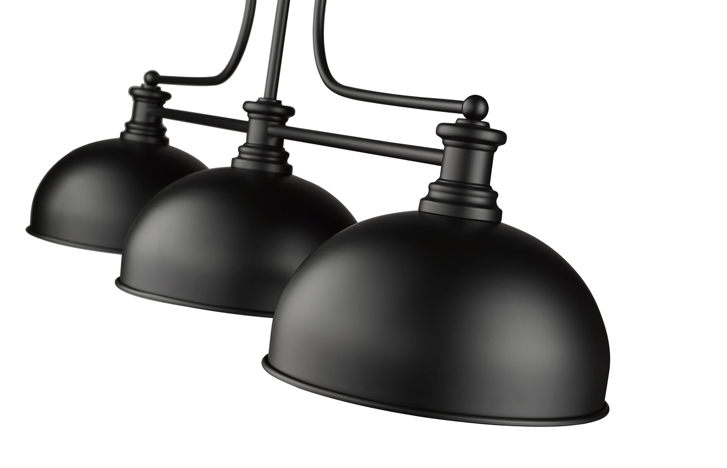 725-3MB-D13MB - Melange 3 Light 52" Billiard - Matte Black